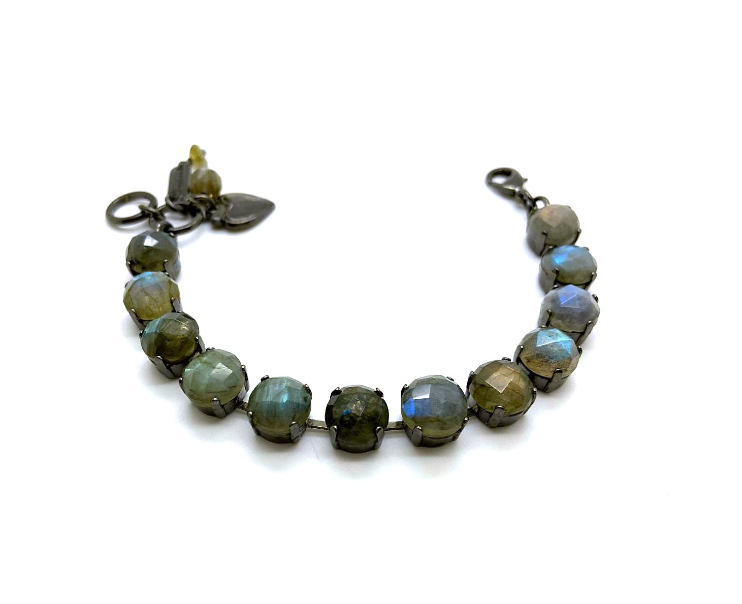 B-4445-1M-M55M55-SP (1) Bracelet By Mariana Soulful Faceted Labradorite Mineral - Image 1