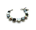 Mariana Bracelet Exquisite Montana Blue, Blk Dia, Whites & AB Austrian Crystals Mood Indigo Songbook Coll.
