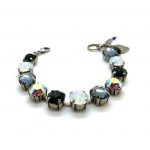 Mariana Bracelet Exquisite Montana Blue, Blk Dia, Whites & AB Austrian Crystals Mood Indigo Songbook Coll.