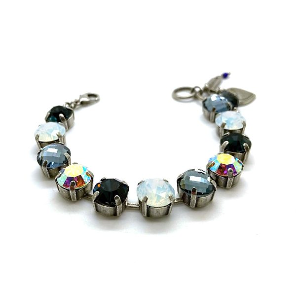 Mariana Bracelet Exquisite Montana Blue, Blk Dia, Whites & AB Austrian Crystals Mood Indigo Songbook Coll.