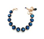 Bracelet By Mariana Woman Dazzling Faceted Cobalt Blue Opal Swarovski Crystals