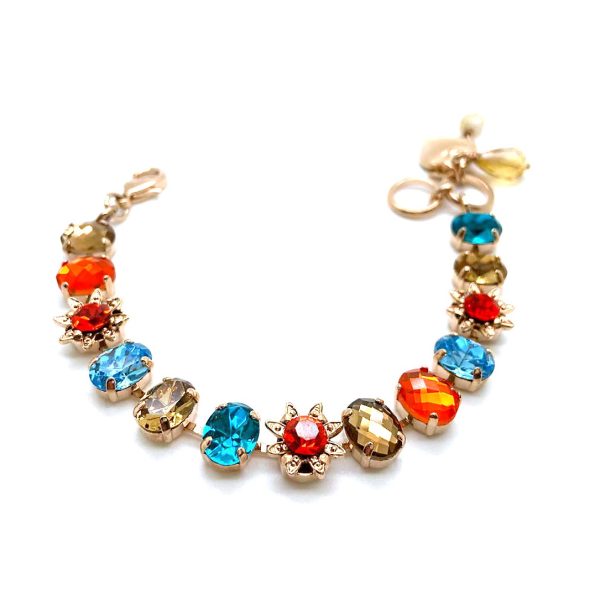 Mariana Bracelet Shimmering Multi Color Austrian Crystals Tinsel Winter Wonderland Coll.