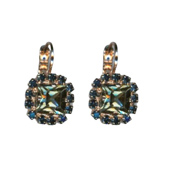 Mariana Earrings Elegant Black Diamond & Indicolite Austrian Crystals Nightfall Mystique Coll.