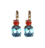 Mariana Earrings Afterlight Mystique Coll. Gorgeous Aquamarine & Hyacinth Austrian Crystals - Image 2