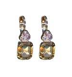 Mariana Earrings Timeless Golden Shadow & Lt Rose Austrian Crystals Twilight Mystique Winter 2019 Coll.