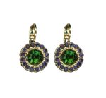 Mariana Earrings Gorgeous Purple Velvet & Gr Tourmaline Austrian Crystals Holiday Lights Mystique Winter 2019 Coll.