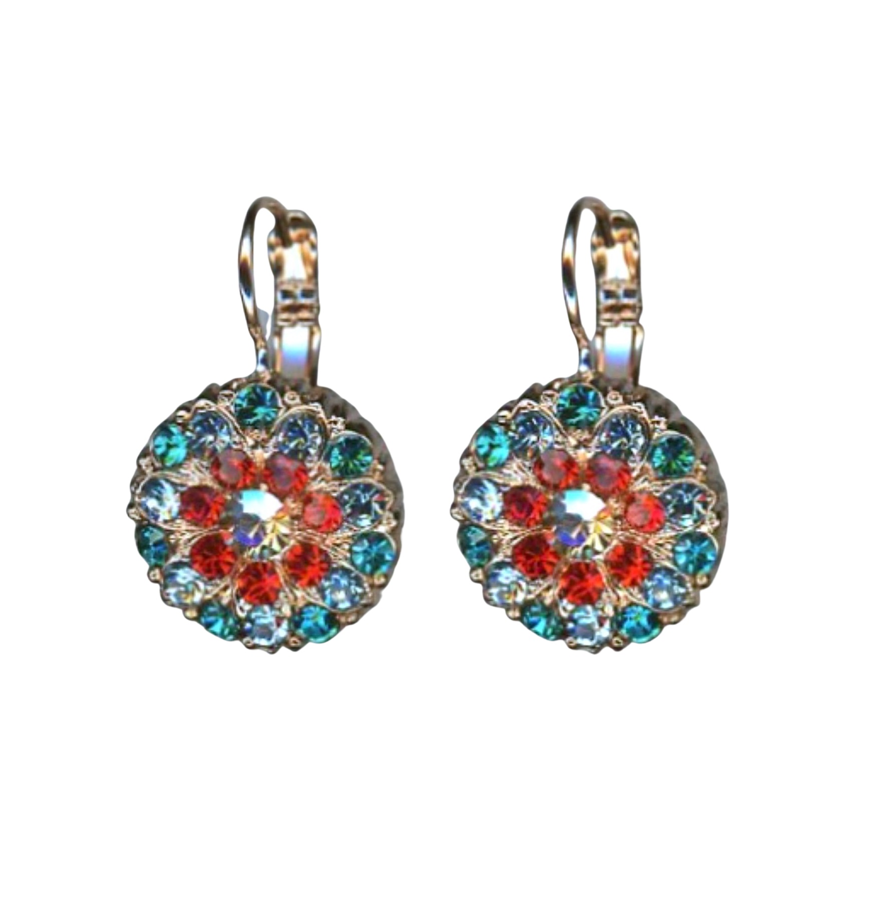 E-1029-1111-RG6 (1) Mariana Earrings Adorable Floral Multi Color Austrian Crystals Afterlight Mystique Coll. - Image 1