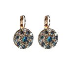 Mariana Earrings Guardian Angel in Blues, Black Diamond & Clear Austrian Crystals Nightfall Mystique Coll.
