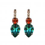Mariana Earrings Stunning Blue Zircon & Hyacinth Austrian Crystals Afterlight Mystique Coll.