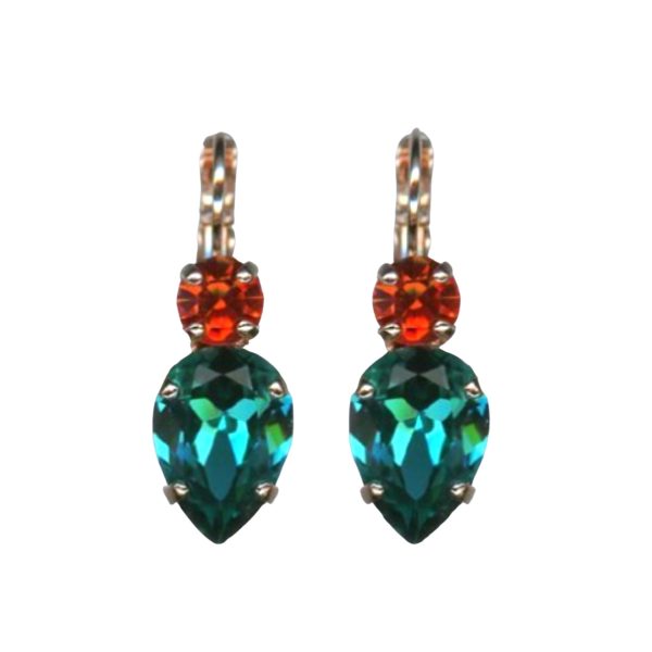 Mariana Earrings Stunning Blue Zircon & Hyacinth Austrian Crystals Afterlight Mystique Coll.