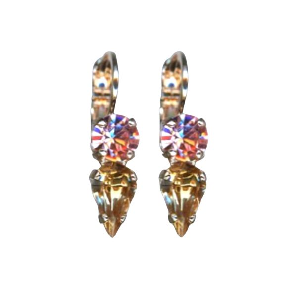 Mariana Earrings Simply Elegant Lt Rose & Golden Shadow Austrian Crystals Twilight Mystique Winter 2019 Coll.