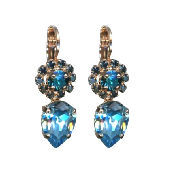 Mariana Earrings Exquisitely Elegant in Blues Austrian Crystals Nightfall Mystique Coll.