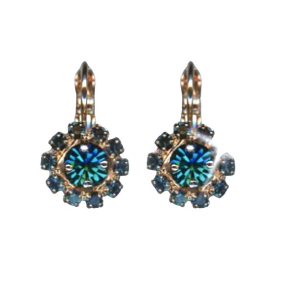 Mariana Earrings Fashion Faithful Floral in Blues Austrian Crystals Nightfall Mystique Coll.