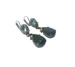 Mariana Earrings Soulful Dangling Blacks & Dorado Austrian Crystals Courage Inspiration Coll. - Image 3