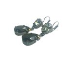 Mariana Earrings Soulful Dangling Blacks & Dorado Austrian Crystals Courage Inspiration Coll. - Image 2