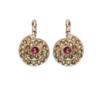 Mariana Earrings Shell Shape in Golden Shadow & Indian Pink Austrian Crystals Twilight Mystique Winter 2019 Coll. - Image 2