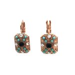 Mariana Earrings Timeless Turquoise, Jet & Clear Austrian Crystals Zanzibar Africa Coll.
