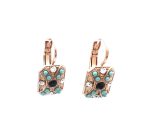 Mariana Earrings Timeless Turquoise, Jet & Clear Austrian Crystals Zanzibar Africa Coll. - Image 3