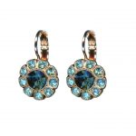 Mariana Earrings Charming Floral Indicolite & Aquamarine Austrian Crystals Nightfall Mystique Coll.