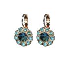 Mariana Earrings Charming Floral Indicolite & Aquamarine Austrian Crystals Nightfall Mystique Coll. - Image 3