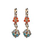 Mariana Earrings Dangling Floral Multi Color Austrian Crystals Afterlight Mystique Coll. - Image 3