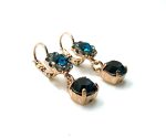 Mariana Earrings Sophisticated Montana Blue, Aquamarine & Clear Austrian Crystals Nightfall Mystique Coll. - Image 2
