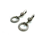 Mariana Earrings Round Dangling in Clear Austrian Crystals On A Clear Day Icons Coll. - Image 2
