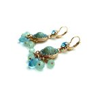 Mariana Earrings Glamorous Dangling Blues Austrian Crystals My Treasures Coll. - Image 2