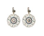 Mariana Earrings Boho Gypsy in Blues, Clear & Lt Colorado Topaz Austrian Crystals Nightfall Mystique Coll. - Image 3
