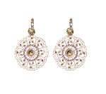 Mariana Earrings Boho Gypsy in Pinks & Golden Shadow Austrian Crystals Twilight Mystique Winter 2019 Coll.