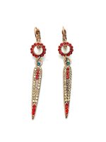 Mariana Earrings Fashionable Hyacinth, Golden Shadow & Blue Zircon Austrian Crystals Afterlight Mystique Coll.