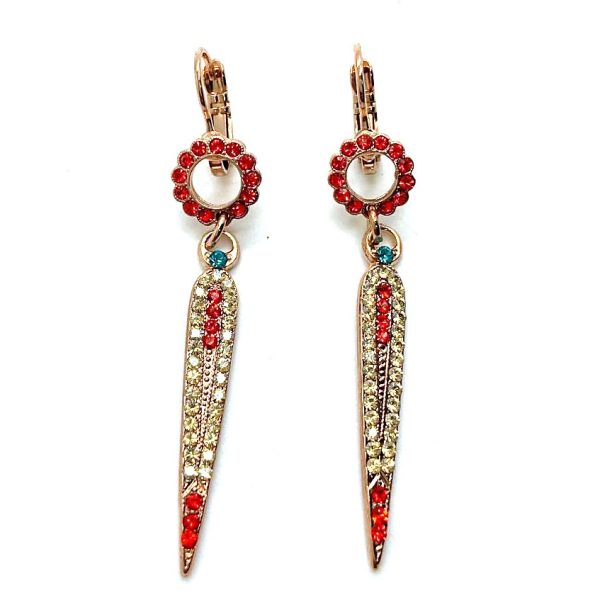Mariana Earrings Fashionable Hyacinth, Golden Shadow & Blue Zircon Austrian Crystals Afterlight Mystique Coll.