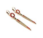 Mariana Earrings Fashionable Hyacinth, Golden Shadow & Blue Zircon Austrian Crystals Afterlight Mystique Coll. - Image 3