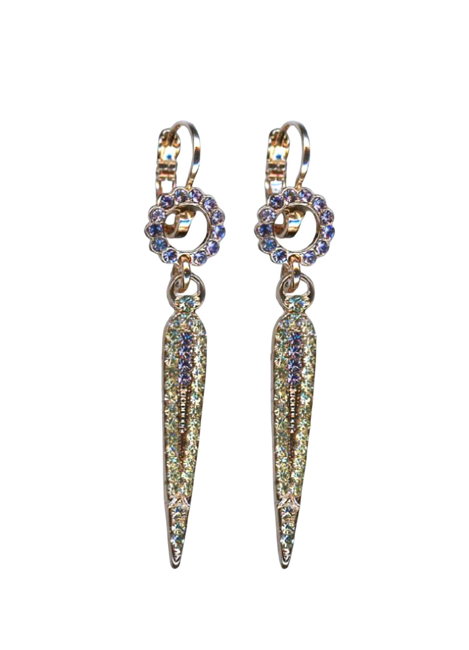 E-1304-1-1117-RG6 (1) Mariana Earrings Fashionable Tanzanite & Clear Austrian Crystals Fairyland Mystique Winter 2019 Coll. - Image 1