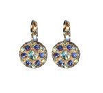 Mariana Earrings Lovely Floral in Tanzanite, Jonquil & Aquamarine Austrian Crystals Fairyland Mystique Winter 2019 Coll. - Image 3