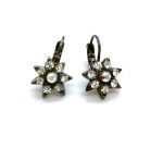 Mariana Earrings Dainty Floral in Clear & AB Austrian Crystals On A Clear Day Icons Coll.