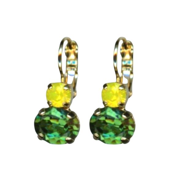 Earrings By Mariana Woman Elegant Tourmaline and Opal Swarovski Crystals