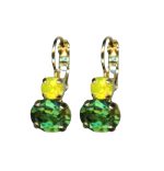 Earrings By Mariana Woman Elegant Tourmaline and Opal Swarovski Crystals - Image 3