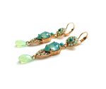 Mariana Earrings Exquisitely Elegant Blues & Greens Austrian Crystals Mojito Cocktail Hour Coll. - Image 2