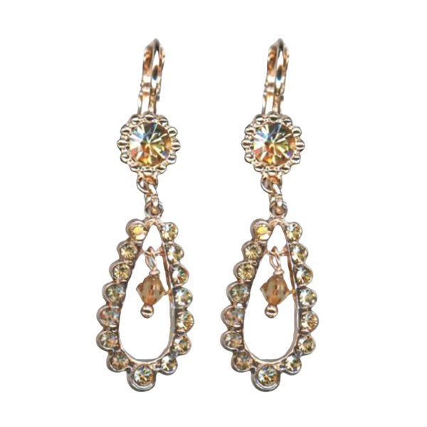 Mariana Earrings Alluring Golden Shadow Austrian Crystals Twilight Mystique Winter 2019 Coll.