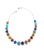 Mariana Necklace Lovely Floral in Multi Color Austrian Crystals Fantasy Nirvana Coll. - Image 2