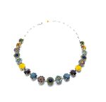 Mariana Necklace Alluring Floral in Multi Color Austrian Crystals Winter Wonderland Holiday Lights Coll.