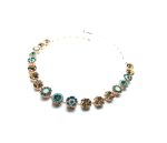 Mariana Necklace Gorgeous Turq & Aventurine Mineral with Greens, Blues & Yellow Austrian Crystals Congo Africa Coll.