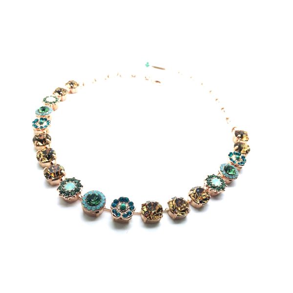 Mariana Necklace Gorgeous Turq & Aventurine Mineral with Greens, Blues & Yellow Austrian Crystals Congo Africa Coll.