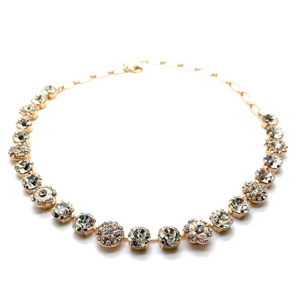 Mariana Necklace Luxurious Floral in Clear Austrian Crystals On A Clear Day Icons Coll.
