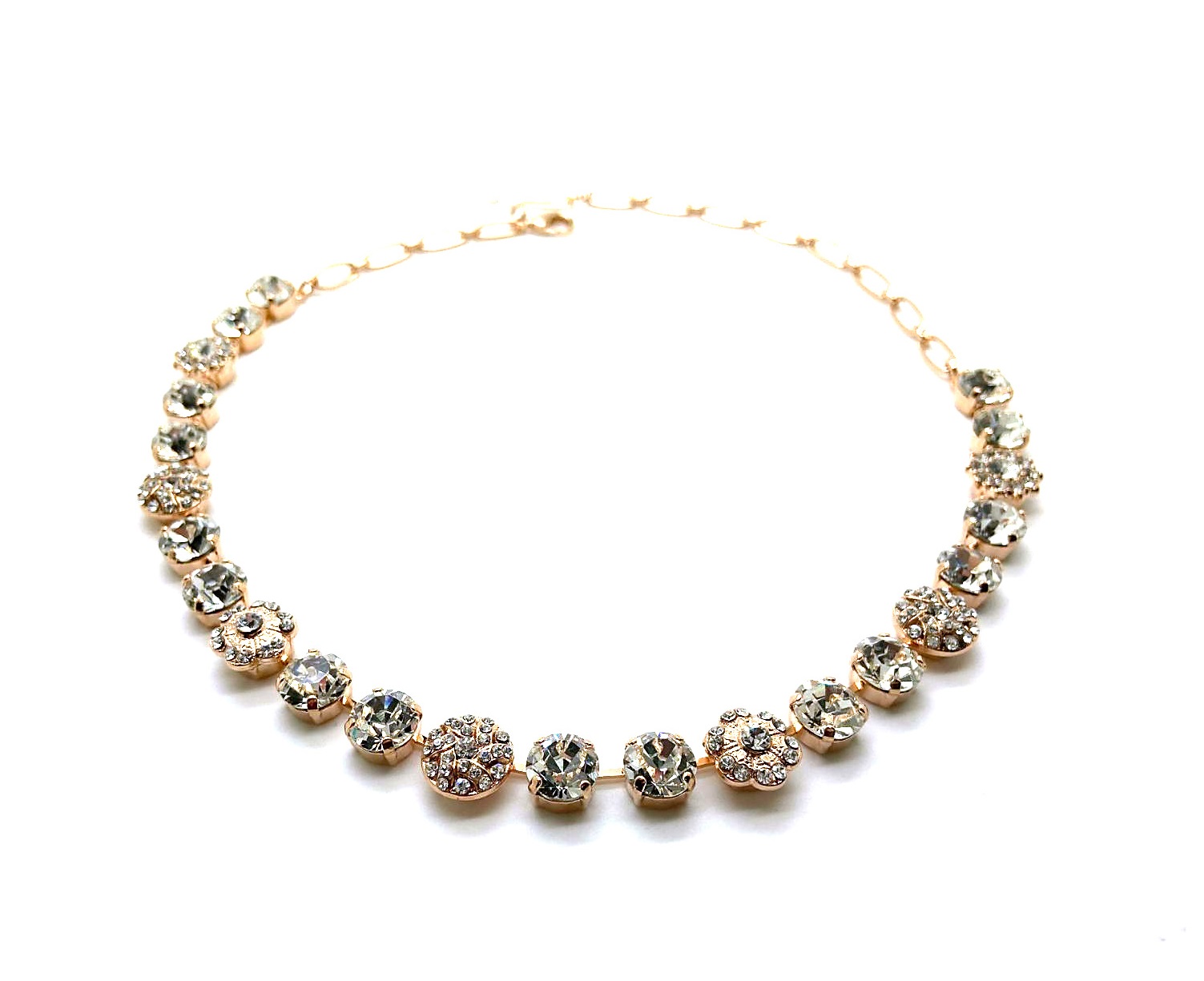 N-3259-1-001001-RG (2) Mariana Necklace Luxurious Floral in Clear Austrian Crystals On A Clear Day Icons Coll. - Image 1