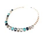 Necklace By Mariana Mystique Coll. Fashionable Blue And Black Diamonds Swarovski Crystals - Image 3