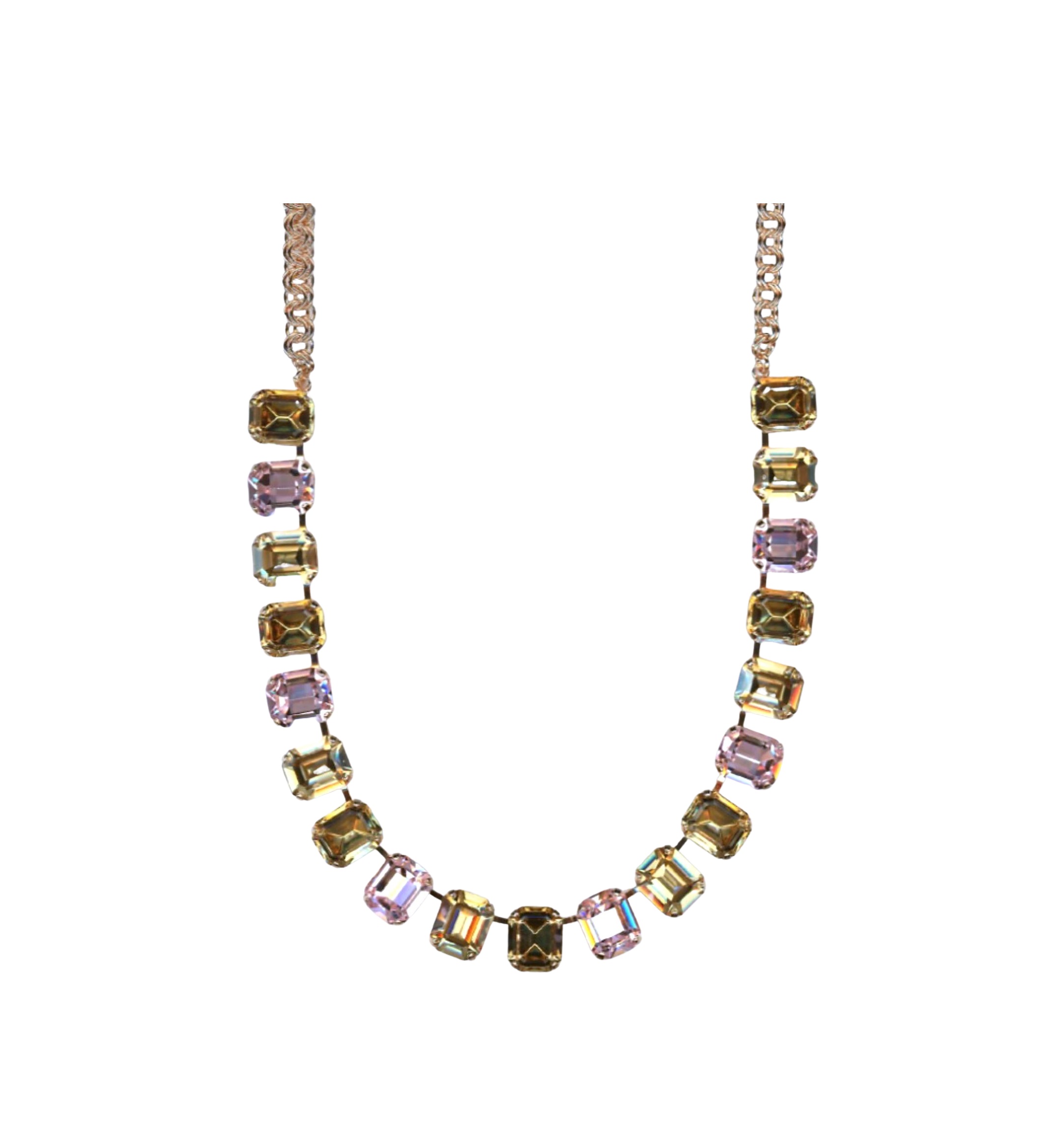 N-3414-5-1115-RG (1) Mariana Necklace Rose, Smoked Topaz & Golden Shadow Austrian Crystals Twilight Mystique Coll. - Image 1