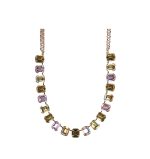 Mariana Necklace Rose, Smoked Topaz & Golden Shadow Austrian Crystals Twilight Mystique Coll. - Image 3