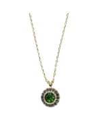 Mariana Necklace Pendant Sophisticated Gr Tourmaline & Amethyst Austrian Crystals Holiday Lights Mystique Winter 2019 Coll. - Image 2